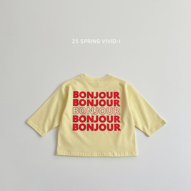 Vivid I - Korean Children Fashion - #magicofchildhood - Bonjour Single Tee - 6