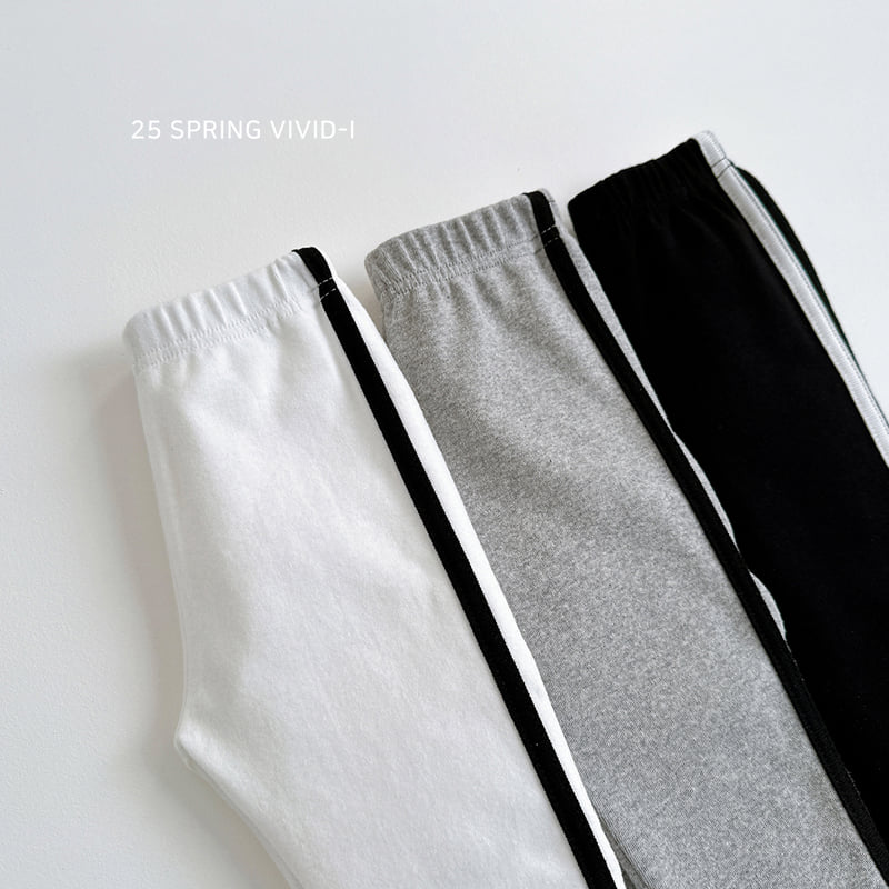 Vivid I - Korean Children Fashion - #magicofchildhood - Line Leggings - 9