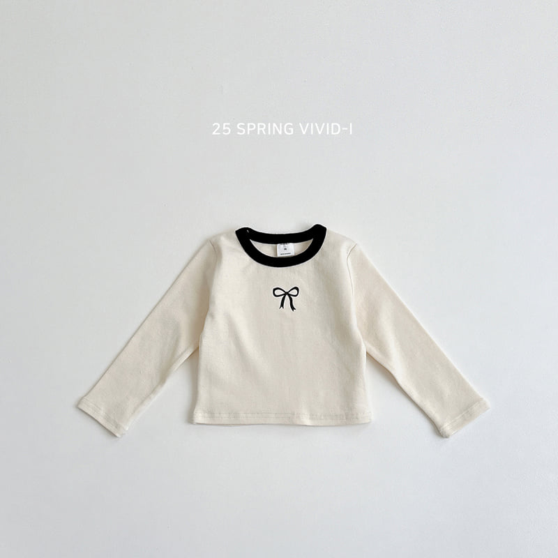 Vivid I - Korean Children Fashion - #littlefashionista - Ribbon Single Tee - 4