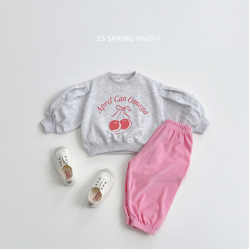 Vivid I - Korean Children Fashion - #magicofchildhood - Cherry Crop Sweatshirts - 12