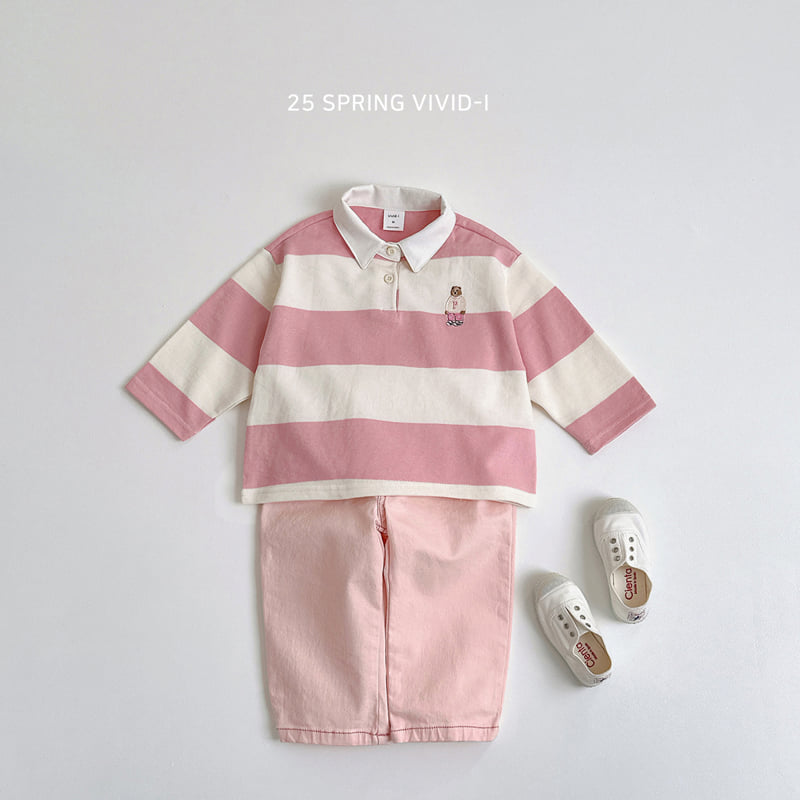 Vivid I - Korean Children Fashion - #minifashionista - Large Stripe Collar Sweatshirts - 11