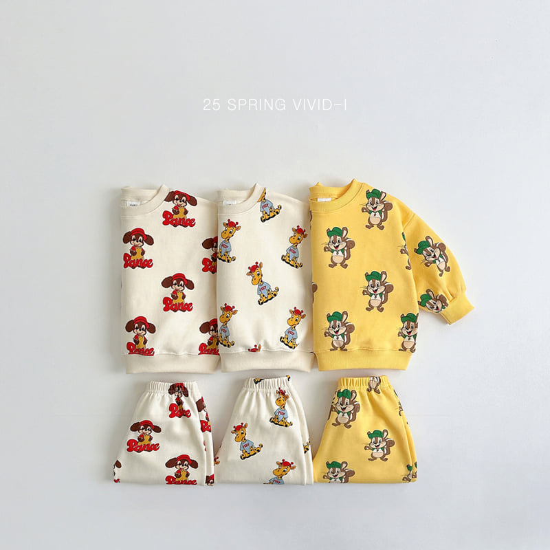 Vivid I - Korean Children Fashion - #minifashionista - Pop Art Top Bottom Set
