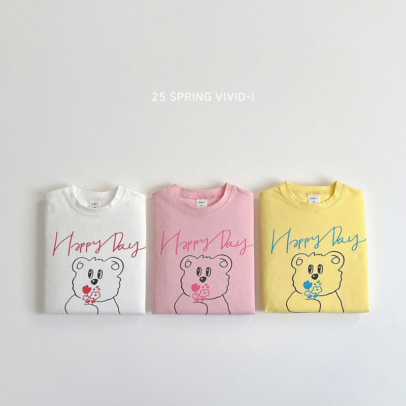 Vivid I - Korean Children Fashion - #minifashionista - Flower Bear Single Tee - 3