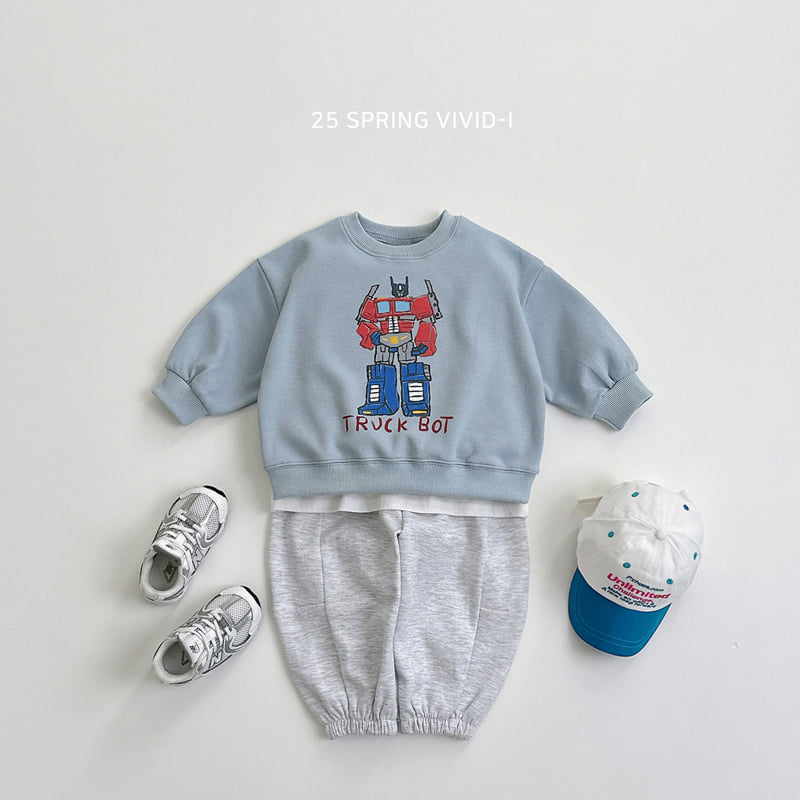 Vivid I - Korean Children Fashion - #minifashionista - Robot Sketch Sweatshirts - 12