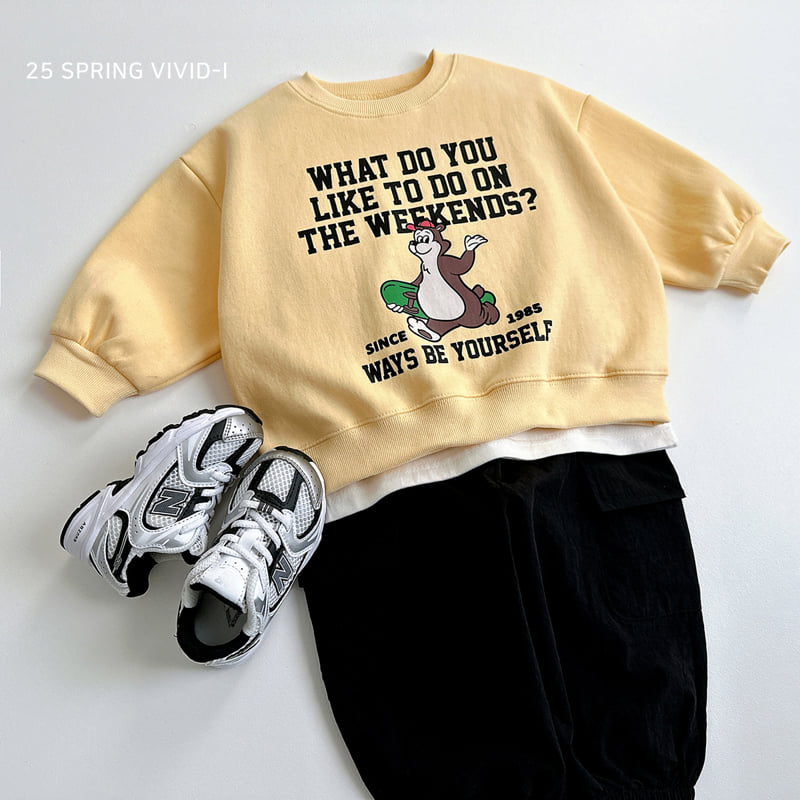 Vivid I - Korean Children Fashion - #minifashionista - Bear Skate Sweatshirts - 11