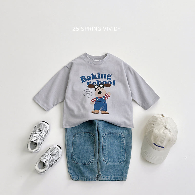Vivid I - Korean Children Fashion - #minifashionista - Patch Denim Pants - 12