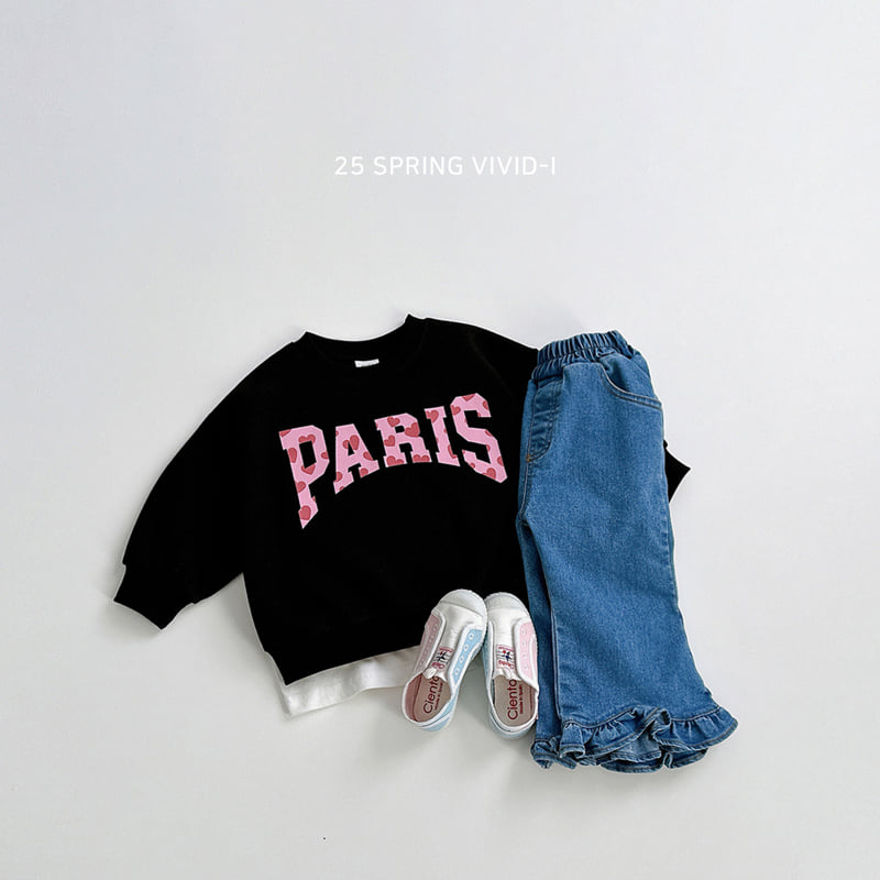 Vivid I - Korean Children Fashion - #prettylittlegirls - Frill Bootcut Jeans - 6