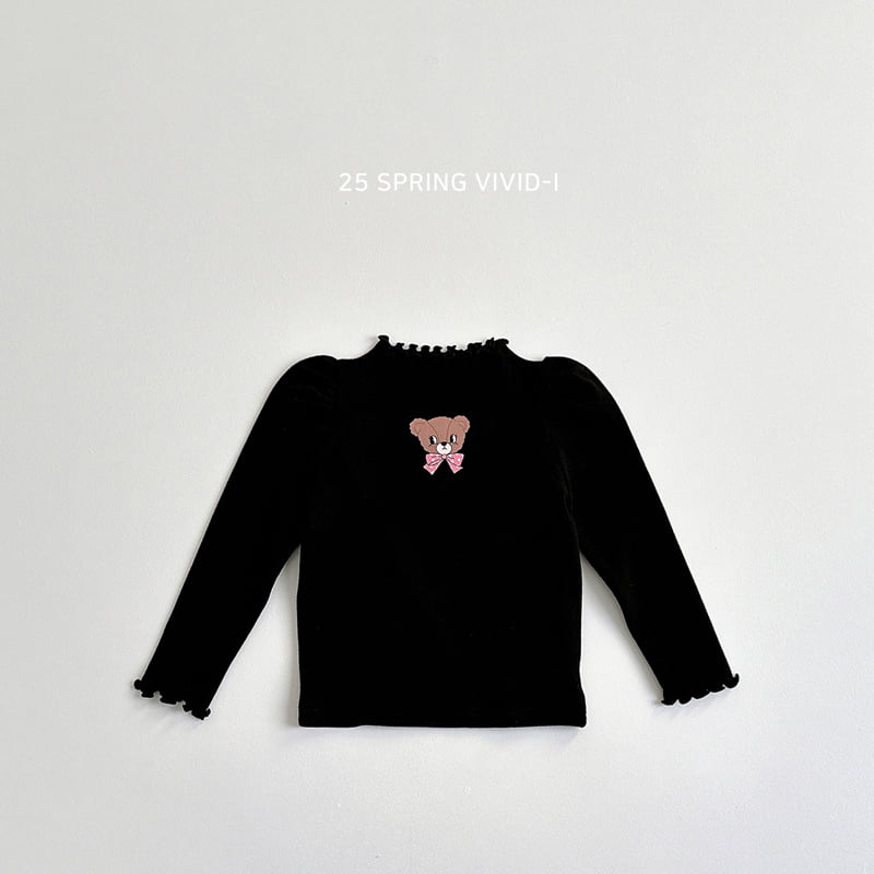 Vivid I - Korean Children Fashion - #prettylittlegirls - Ribbon Bear Shoulder Tee - 5