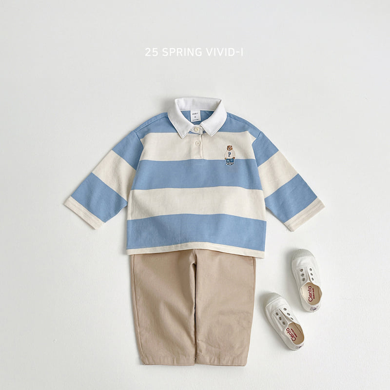 Vivid I - Korean Children Fashion - #prettylittlegirls - Large Stripe Collar Sweatshirts - 12