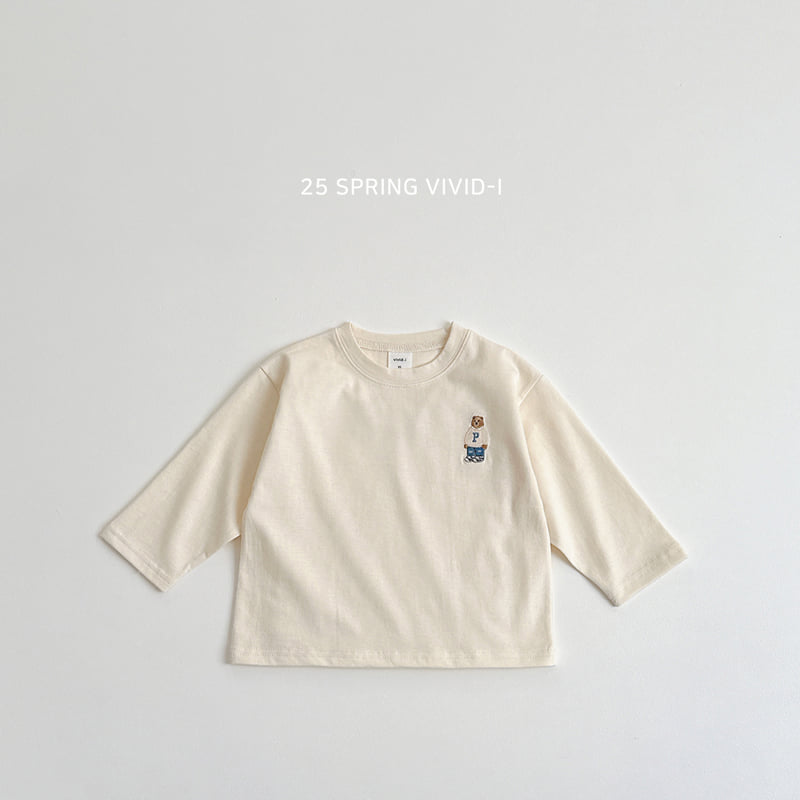 Vivid I - Korean Children Fashion - #prettylittlegirls - Signature Bear Single Tee - 8