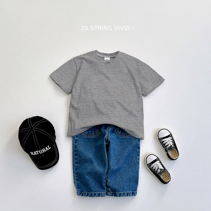 Vivid I - Korean Children Fashion - #prettylittlegirls - Striped Layered Tee - 10