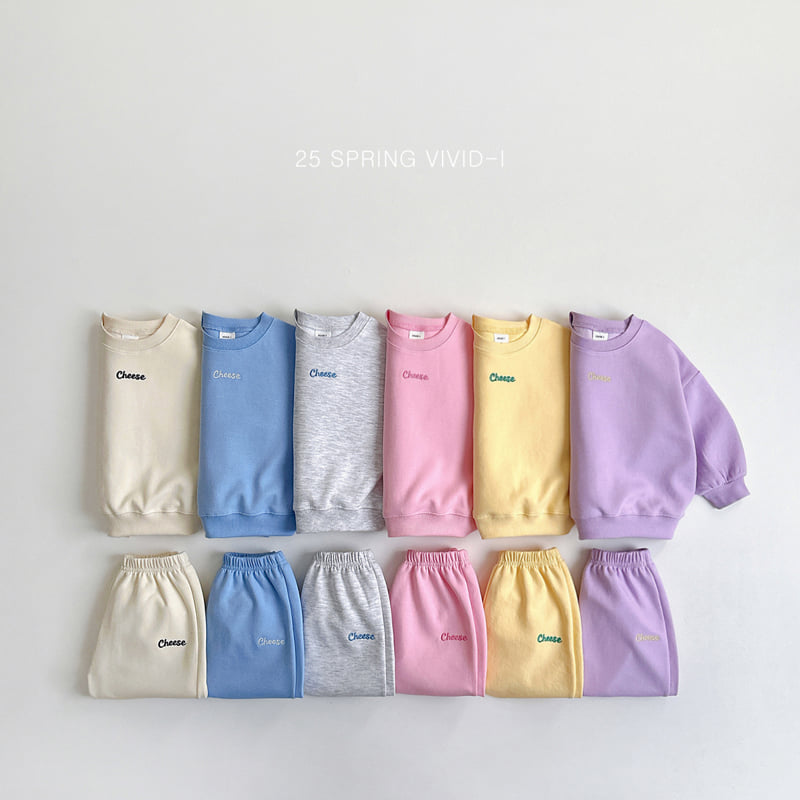 Vivid I - Korean Children Fashion - #prettylittlegirls - Cheese Embroidery Top Bottom Set