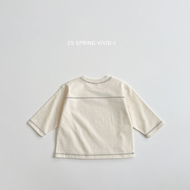 Vivid I - Korean Children Fashion - #prettylittlegirls - Stitch Line Single Tee - 7