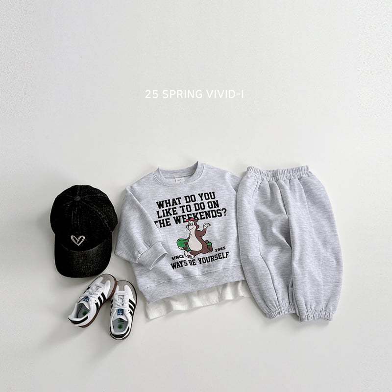 Vivid I - Korean Children Fashion - #prettylittlegirls - Bear Skate Sweatshirts - 12