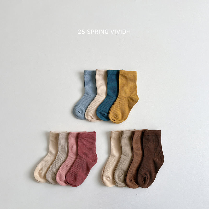 Vivid I - Korean Children Fashion - #prettylittlegirls - Ribbed Socks