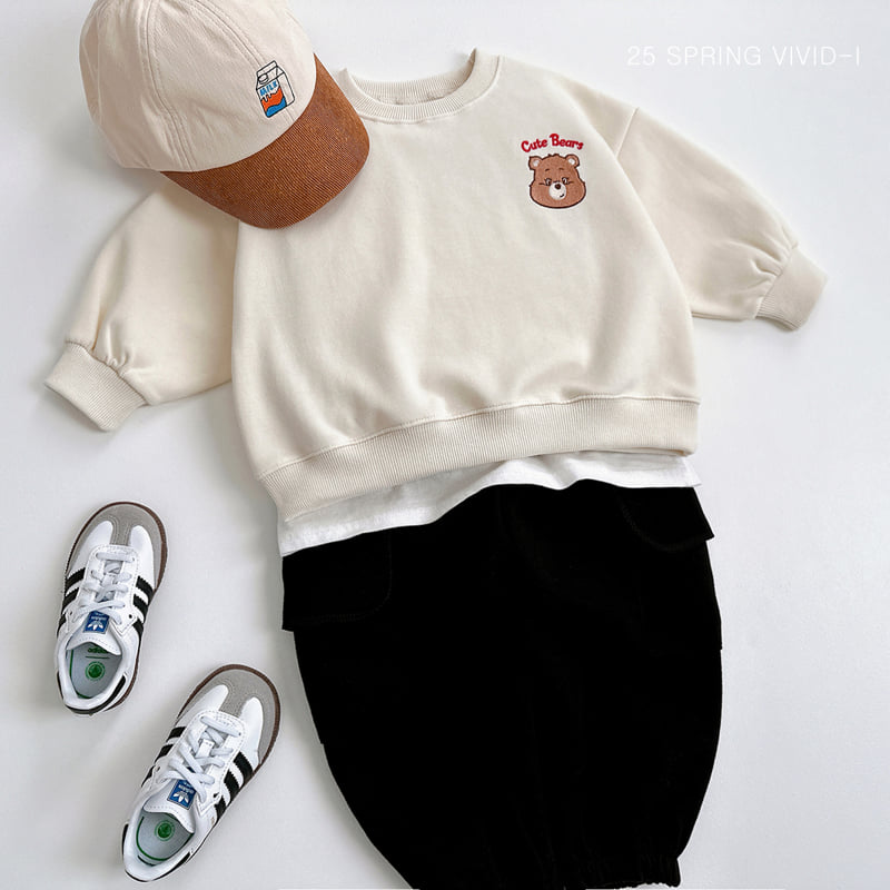 Vivid I - Korean Children Fashion - #prettylittlegirls - Cute Bear Top Bottom Set - 12