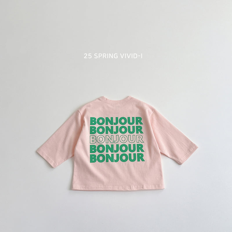 Vivid I - Korean Children Fashion - #prettylittlegirls - Bonjour Single Tee - 8