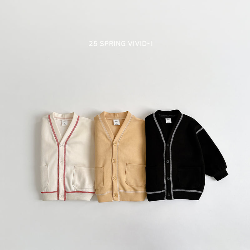 Vivid I - Korean Children Fashion - #stylishchildhood - Stitch Cardigan - 3
