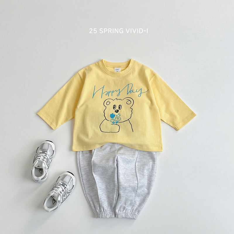 Vivid I - Korean Children Fashion - #stylishchildhood - Flower Bear Single Tee - 7