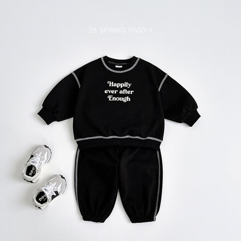 Vivid I - Korean Children Fashion - #stylishchildhood - Stitch Top Bottom Set - 7