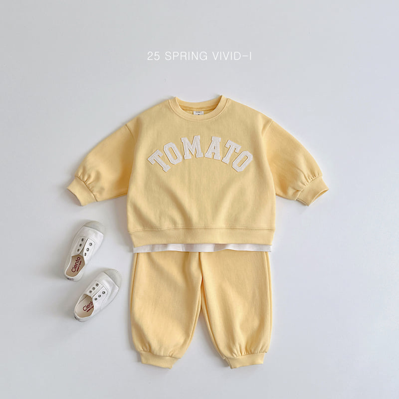 Vivid I - Korean Children Fashion - #stylishchildhood - Tomato Embroidery Top Bottom Set - 5