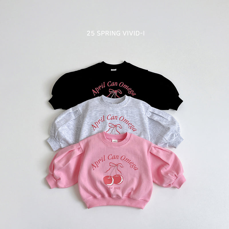 Vivid I - Korean Children Fashion - #stylishchildhood - Cherry Crop Sweatshirts