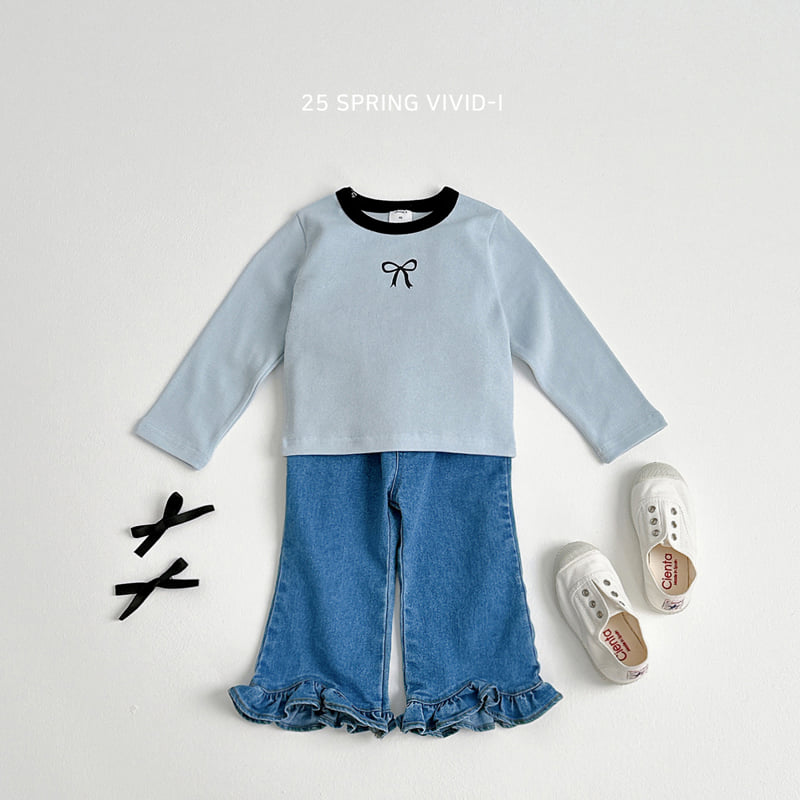 Vivid I - Korean Children Fashion - #todddlerfashion - Frill Bootcut Jeans - 7