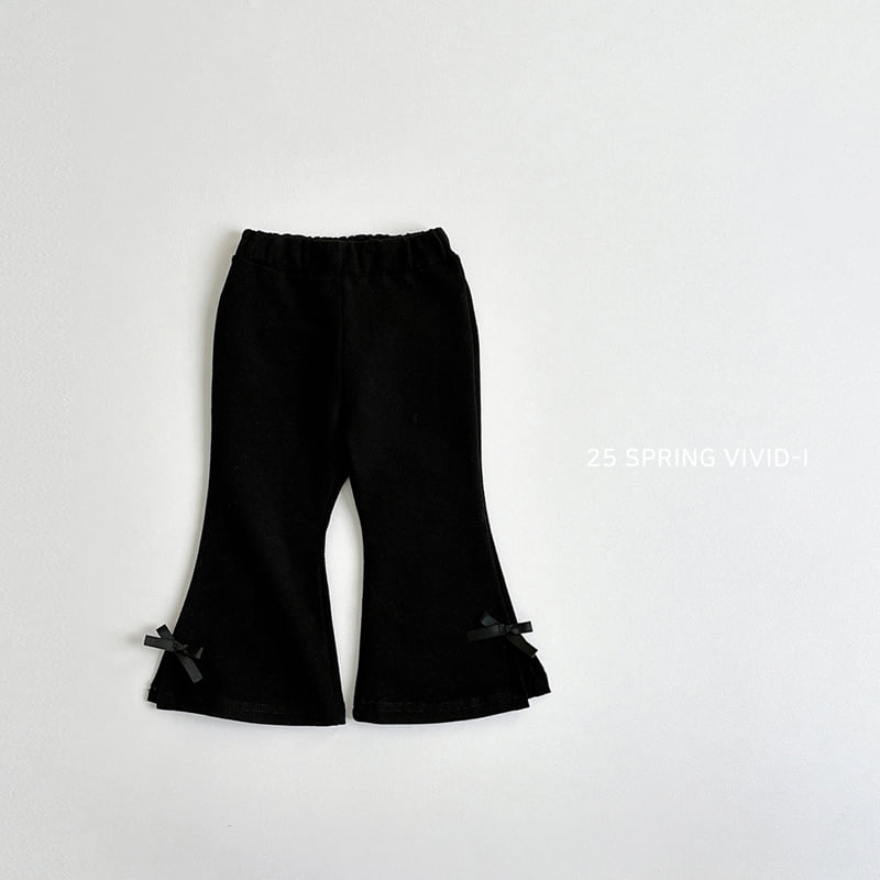 Vivid I - Korean Children Fashion - #todddlerfashion - Ribbon Point Bootcut Pants - 5
