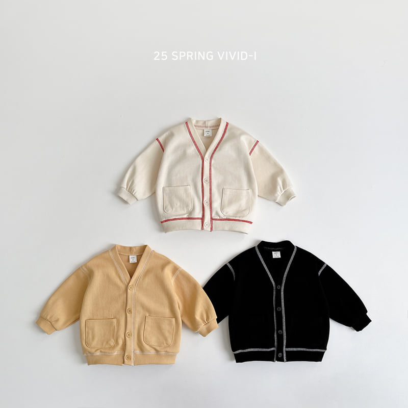 Vivid I - Korean Children Fashion - #todddlerfashion - Stitch Cardigan