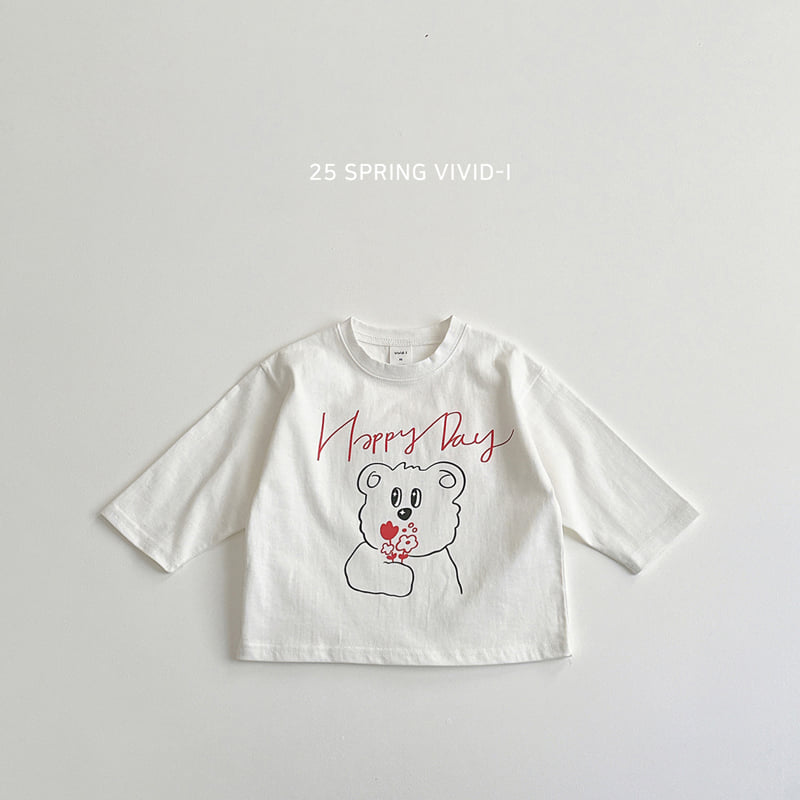 Vivid I - Korean Children Fashion - #todddlerfashion - Flower Bear Single Tee - 5