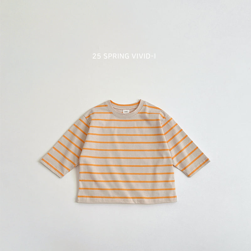 Vivid I - Korean Children Fashion - #todddlerfashion - Stripe Daily Tee - 4