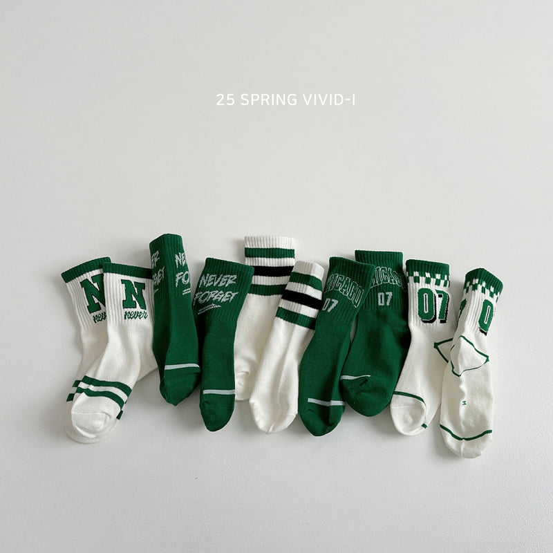 Vivid I - Korean Children Fashion - #toddlerclothing - Greenie Socks