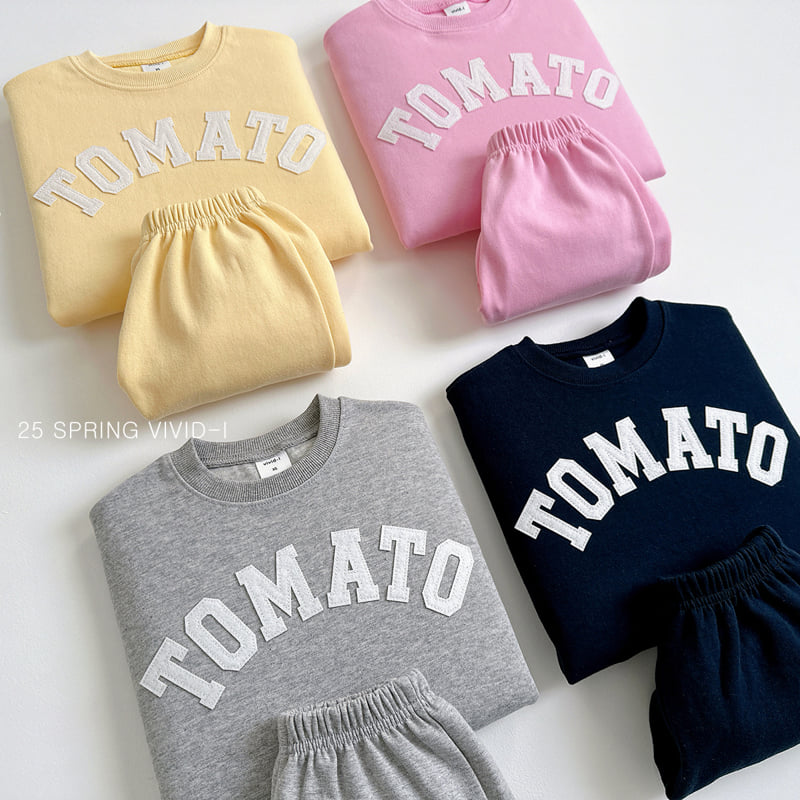 Vivid I - Korean Children Fashion - #todddlerfashion - Tomato Embroidery Top Bottom Set - 4