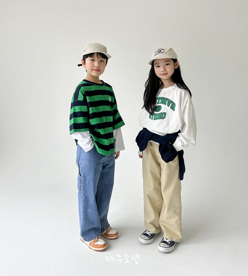 Witty Boy - Korean Children Fashion - #childofig - True Carfender Denim Pants - 2