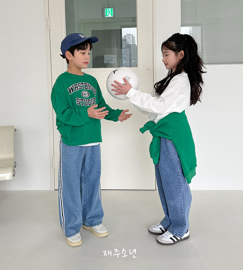 Witty Boy - Korean Children Fashion - #childofig - Teen Denim Pants - 5