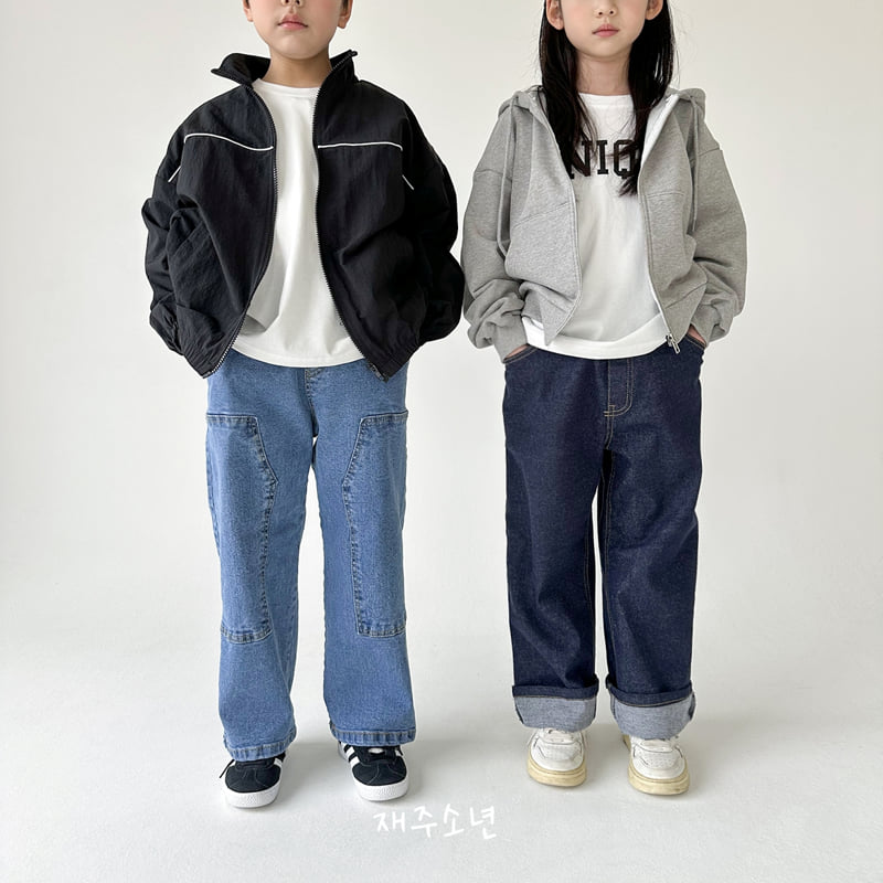 Witty Boy - Korean Children Fashion - #childofig - Patchwork Denim Pants - 3