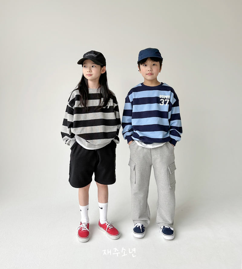 Witty Boy - Korean Children Fashion - #kidsshorts - Block ST Tee - 3