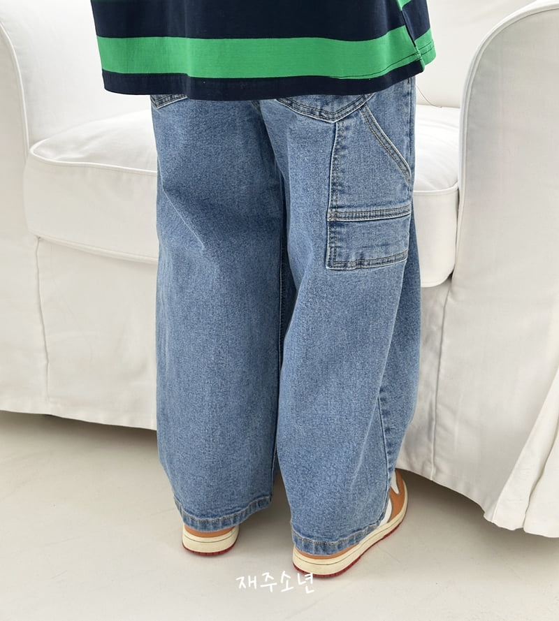 Witty Boy - Korean Children Fashion - #kidsshorts - True Carfender Denim Pants - 8