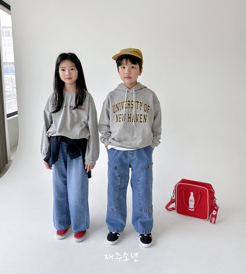 Witty Boy - Korean Children Fashion - #kidsshorts - Patchwork Denim Pants - 8