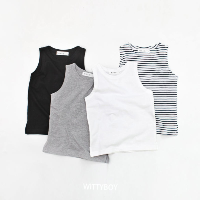 Witty Boy - Korean Children Fashion - #littlefashionista - Inner Sleeveless Tee
