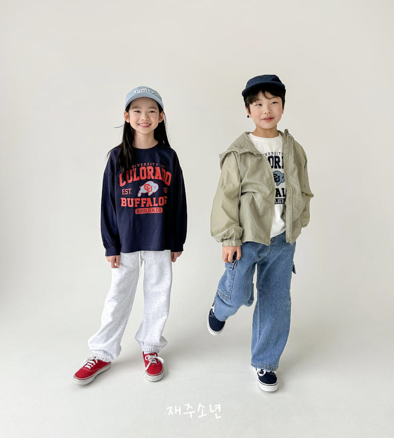 Witty Boy - Korean Children Fashion - #littlefashionista - Natural Cargo Denim Pants - 4