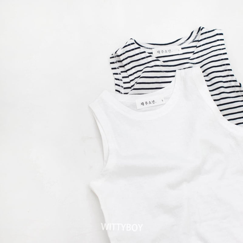 Witty Boy - Korean Children Fashion - #minifashionista - Inner Sleeveless Tee - 3