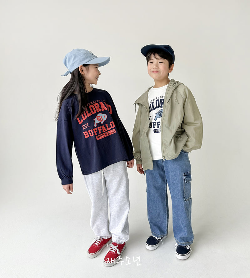Witty Boy - Korean Children Fashion - #prettylittlegirls - Natural Cargo Denim Pants - 6