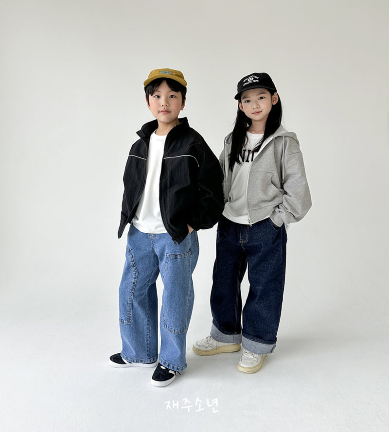 Witty Boy - Korean Children Fashion - #stylishchildhood - Patchwork Denim Pants - 2