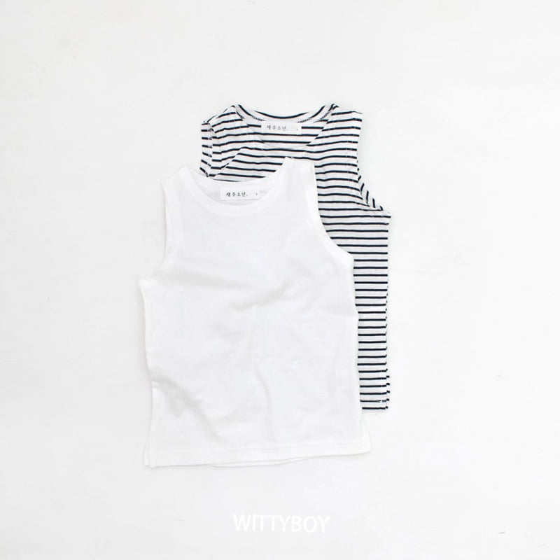 Witty Boy - Korean Children Fashion - #todddlerfashion - Inner Sleeveless Tee - 5