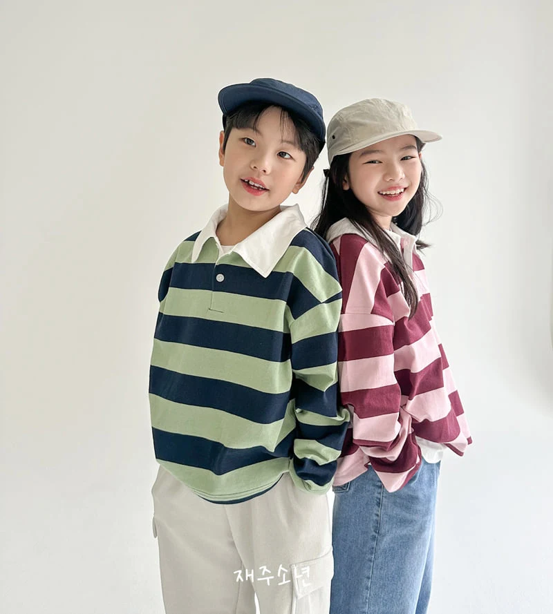 Witty Boy - Korean Children Fashion - #toddlerclothing - Lauren Collar Tee - 9