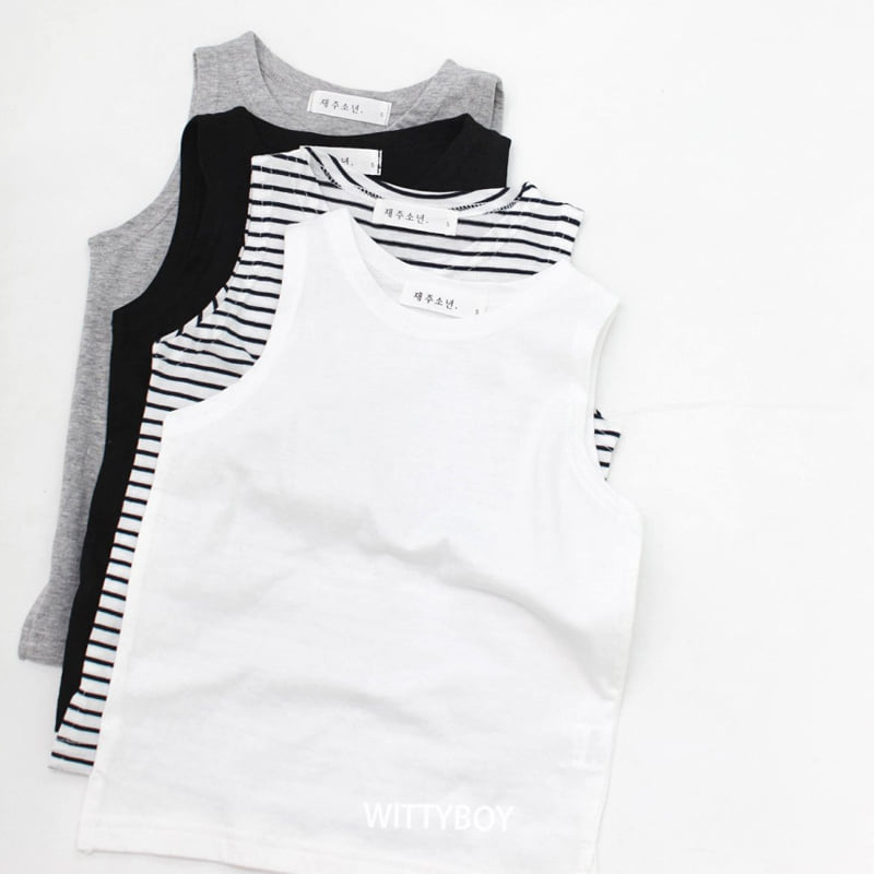 Witty Boy - Korean Children Fashion - #toddlerclothing - Inner Sleeveless Tee - 6