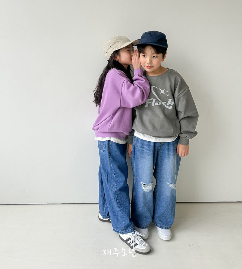 Witty Boy - Korean Children Fashion - #toddlerclothing - Hey Carfender Denim Pants - 6