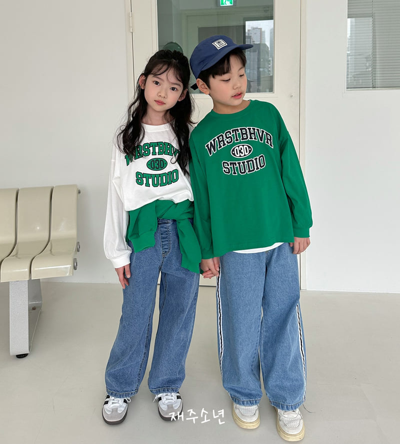 Witty Boy - Korean Children Fashion - #toddlerclothing - Teen Denim Pants - 3