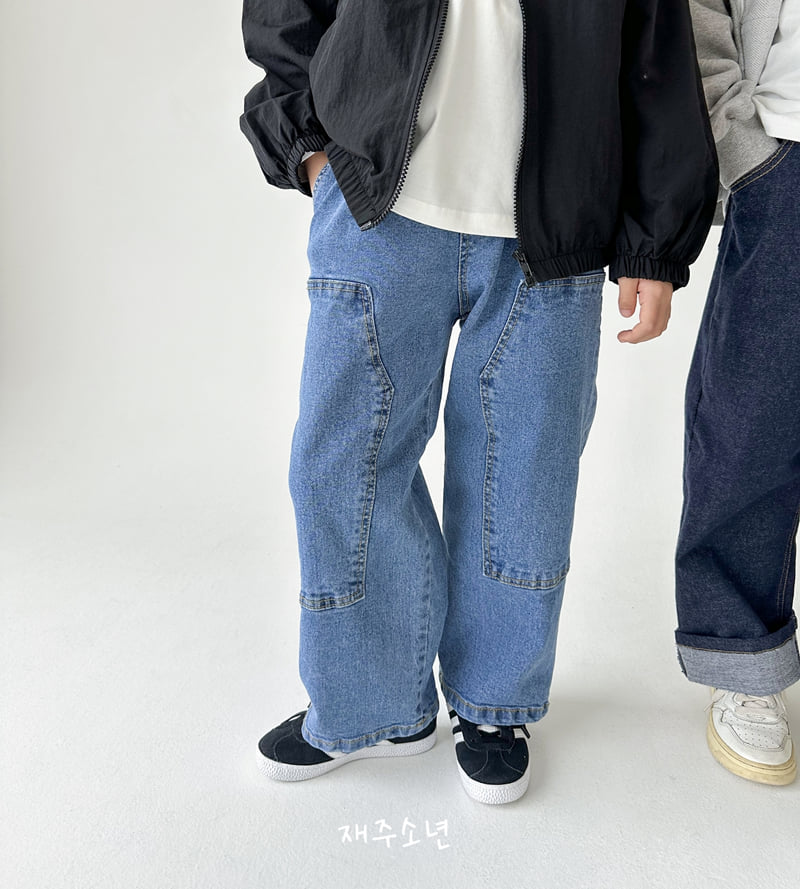 Witty Boy - Korean Children Fashion - #toddlerclothing - Patchwork Denim Pants